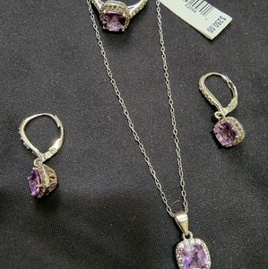 Amethyst with SS set